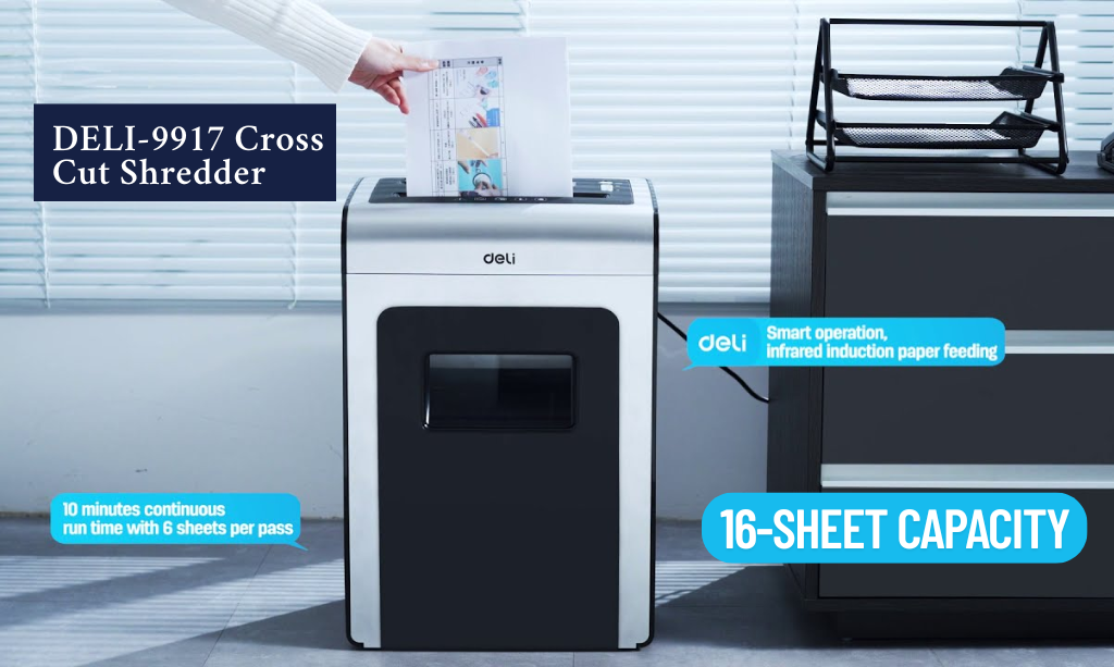DELI-9917 Cross Cut Shredder ads cover Image Annextrade