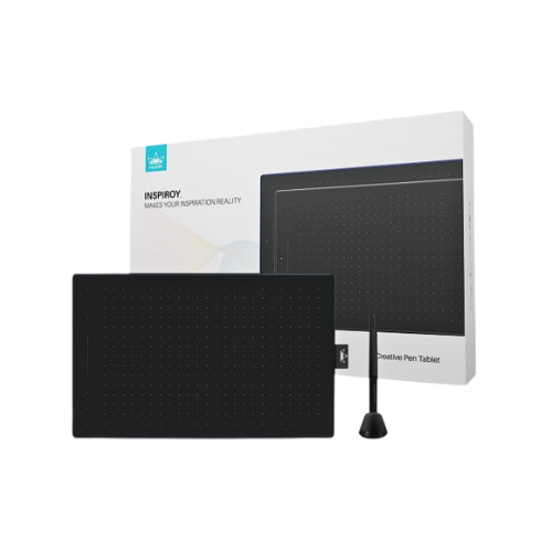HUION RTP-700 Pro Drawing Tablet in Cosmo Black/Twilight Blue with 8192-pressure PW400 pen and touch controls