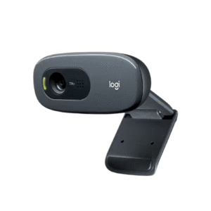 Logitech C270 HD Webcam showing 720p video call quality with built-in mic