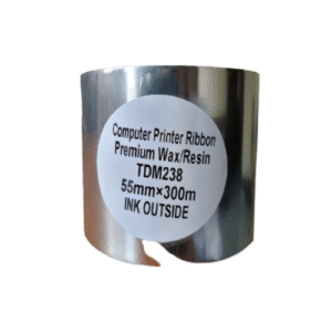PREMIUM WAX 55MM/300M PRO Barcode Ribbon – Thermal Transfer Roll for Industrial Label Printers